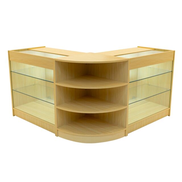 Monstershop Apollo LED Shop Counter Set LM60 & 2 x K900 - Maple in Beige - image 1