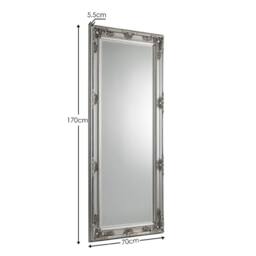 Cheshire Lumière Pewter Lean-To Dress Mirror in Grey - thumbnail 6