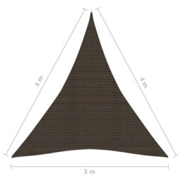 Berkfield Home Sunshade Sail 160 g/m ² Brown 3x4x4 m HDPE - thumbnail 6