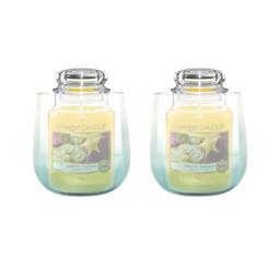 simpa Savoy Ombre Blue Glass Candle Holders - Set of 2 - thumbnail 3