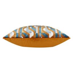 Furn Metro Prism Velvet Square Cushion in Orange - Size: 45 cm x 45 cm - thumbnail 3
