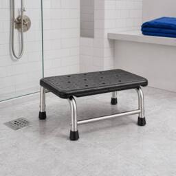 KORVIXA Non-Slip Shower Step Stool in Black - thumbnail 3