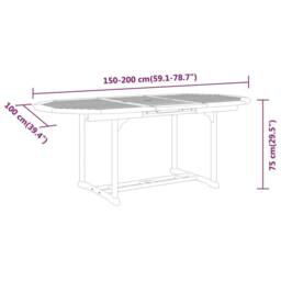 Berkfield Home Beautiful 7 Piece Garden Dining Set Solid Wood Eucalyptus in Brown - thumbnail 8