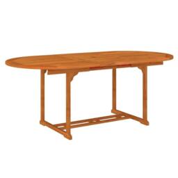 Berkfield Home Beautiful 7 Piece Garden Dining Set Solid Wood Eucalyptus in Brown - thumbnail 6
