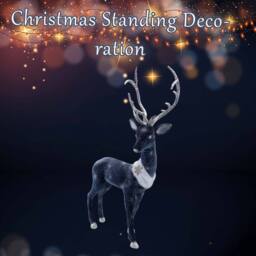 VFM e-Store Christmas Deer Decoration 58cm x 28cm Blue X 1 - Size: 58 cm x 28 cm - thumbnail 3