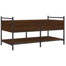 Berkfield Home Decorative Coffee Table Brown Oak 99x50x50 cm Engineered Wood - Size: 99 x 50 x 50 cm - thumbnail 8