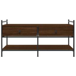 Berkfield Home Decorative Coffee Table Brown Oak 99x50x50 cm Engineered Wood - Size: 99 x 50 x 50 cm - thumbnail 6