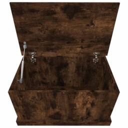 Berkfield Home Storage Box Smoked Oak 70x40x38 cm Engineered Wood in Brown - Size: 70 x 40 x 38 cm - thumbnail 8