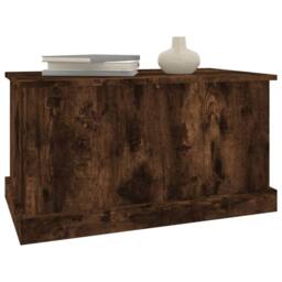 Berkfield Home Storage Box Smoked Oak 70x40x38 cm Engineered Wood in Brown - Size: 70 x 40 x 38 cm - thumbnail 4