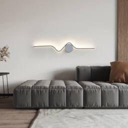 NIVOR 1 Light Dimmable Chrome Flush Mounted Sconce LED Wall Lamp Remote in Silver - thumbnail 6