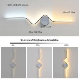 NIVOR 1 Light Dimmable Chrome Flush Mounted Sconce LED Wall Lamp Remote in Silver - thumbnail 2