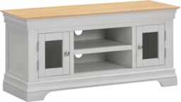 Seconique Bordeaux Small TV Stand (Fully Assembled) in Light Grey - thumbnail 2