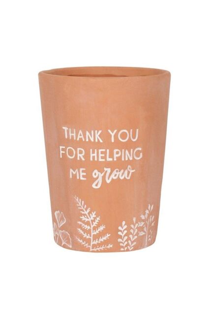 KDMD Thank You For Helping Me Grow Terracotta Plant Pot in Peach - image 1