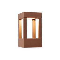 Netlighting Agra LED Outdoor Pedestal Light Rust Brown IP54 - thumbnail 1