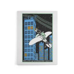 "Artery8 Rendezvous on 968th Floor of a Skyscraper Jung Canvas Wall Art Print in Blue - Size: W12"" x H16""" - thumbnail 1