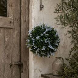 Wyld Haus Maka Nosa Set of 2 UV Resistant Blue Artificial Topiary Balls - thumbnail 1
