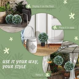 Wyld Haus Maka Nosa Set of 2 UV Resistant Blue Artificial Topiary Balls - thumbnail 7