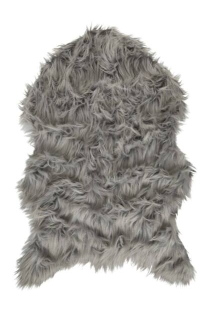 New Edge Blinds Premium Luxury Faux Fur Rug, 50cm x 80cm in Silver - Size: 50 cm x 80 cm - image 1