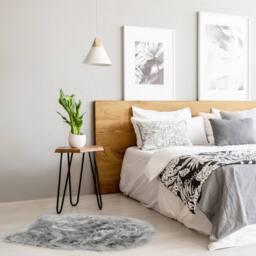 New Edge Blinds Premium Luxury Faux Fur Rug, 50cm x 80cm in Silver - Size: 50 cm x 80 cm - thumbnail 6