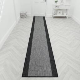 runrug Hallway Carpet Runner Rug - Hardwearing & Durable, 7mm - 'Jenga' in Dark Grey - Size: 66 cm x 150 cm - thumbnail 7