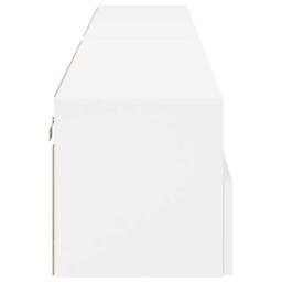 Berkfield Home TV Wall Cabinets 2 pcs White 100x30x30 cm Engineered Wood - Size: 100 x 30 x 30 cm - thumbnail 8
