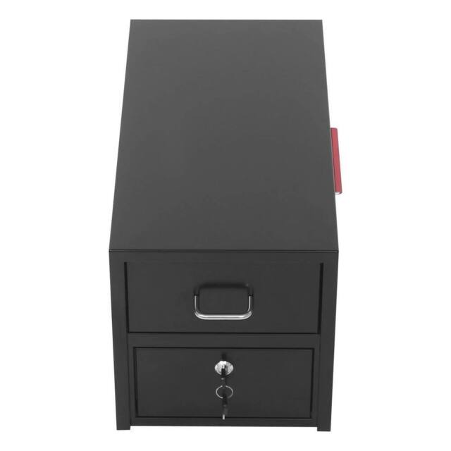 VOGREX Heavy Duty Lockable Outdoor Metal Parcel Drop Box UK in Black - image 1
