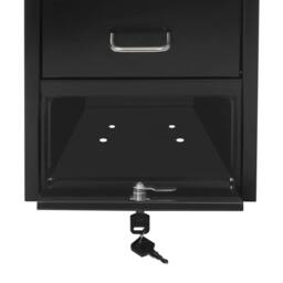 VOGREX Heavy Duty Lockable Outdoor Metal Parcel Drop Box UK in Black - thumbnail 4