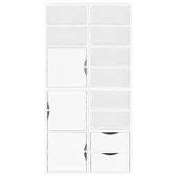 "Berkfield Home Side Cabinets 4 pcs ""ODDA"" White 40x24x79 cm Solid Wood Pine - Size: 40 x 24 x 79 cm" - thumbnail 6