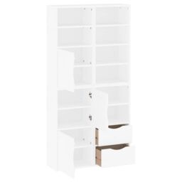 "Berkfield Home Side Cabinets 4 pcs ""ODDA"" White 40x24x79 cm Solid Wood Pine - Size: 40 x 24 x 79 cm" - thumbnail 5