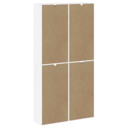 "Berkfield Home Side Cabinets 4 pcs ""ODDA"" White 40x24x79 cm Solid Wood Pine - Size: 40 x 24 x 79 cm" - thumbnail 8