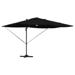 Berkfield Home Cantilever Umbrella - Black Polyester, Powder-Coated Steel Large