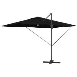 Berkfield Home Cantilever Umbrella - Black Polyester, Powder-Coated Steel Large - thumbnail 8