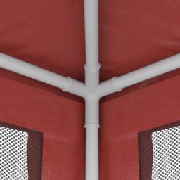 Berkfield Home Party Tent with 4 Mesh Sidewalls Red 3x4 m HDPE - thumbnail 6