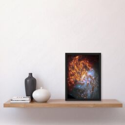 Artery8 NASA Hubble James Webb Telescope Spiral Galaxy NGC 1087 Framed Art A4 in Black - thumbnail 2