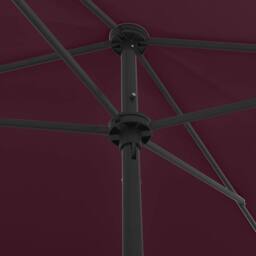 Berkfield Home Sturdy Beach Umbrella Bordeaux Red 200x125 cm in Burgundy - thumbnail 6