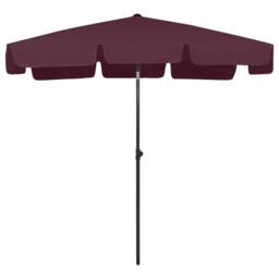 Berkfield Home Sturdy Beach Umbrella Bordeaux Red 200x125 cm in Burgundy - thumbnail 3