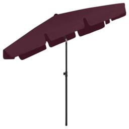 Berkfield Home Sturdy Beach Umbrella Bordeaux Red 200x125 cm in Burgundy - thumbnail 4