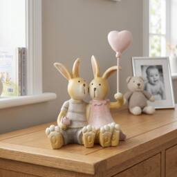 Garden Greatness Boy & Spring Rabbits With Love Heart - Size: 1 Pack - thumbnail 1