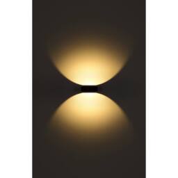 Netlighting Slice I Outdoor Up Down Wall Lamp Black IP54 Glass Shade LED - thumbnail 4