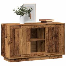 Berkfield Home Sideboard Old Wood 102x35x60 cm Engineered Wood in Brown - Size: 102 x 35 x 60 cm - thumbnail 1
