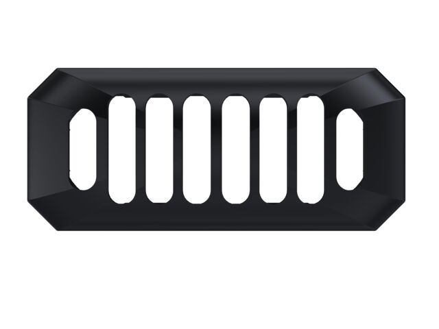 Balterley Traditional Basin Grill Overflow Cover Matt Black 26mm x 50mm - image 1