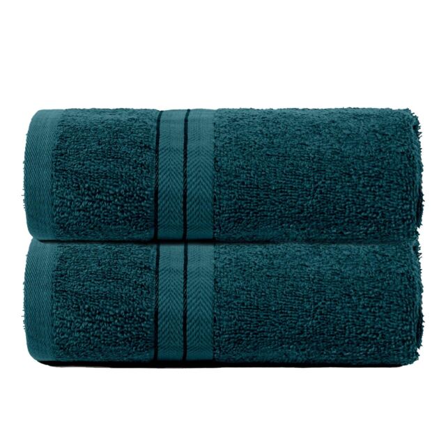 OHS 2 Pack of 100% Cotton Bathroom Hand Towel in Teal - image 1