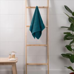 OHS 2 Pack of 100% Cotton Bathroom Hand Towel in Teal - thumbnail 6