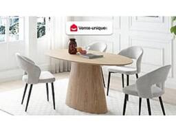 Vente-unique 6 - Seater MDF Dining Table - Light Natural - ANTELADA in Light Oak - thumbnail 4