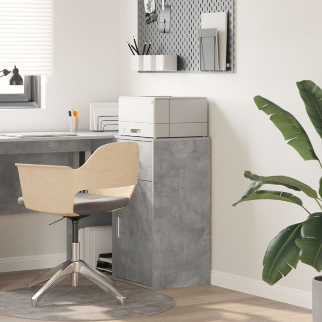 Berkfield Home Grey Storage Cabinet Concrete Grey Engineered wood, Concrete veneer - image 1