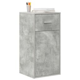 Berkfield Home Grey Storage Cabinet Concrete Grey Engineered wood, Concrete veneer - thumbnail 3