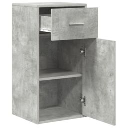 Berkfield Home Grey Storage Cabinet Concrete Grey Engineered wood, Concrete veneer - thumbnail 4