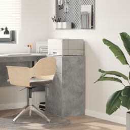 Berkfield Home Grey Storage Cabinet Concrete Grey Engineered wood, Concrete veneer - thumbnail 1