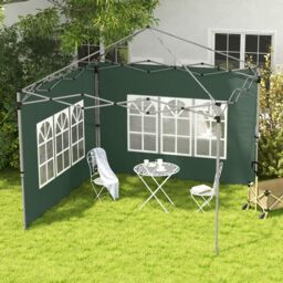 OUTSUNNY Gazebo Side Panels for 3x3(m) or 3x4m Pop Up Gazebo, 2 Pack in Green