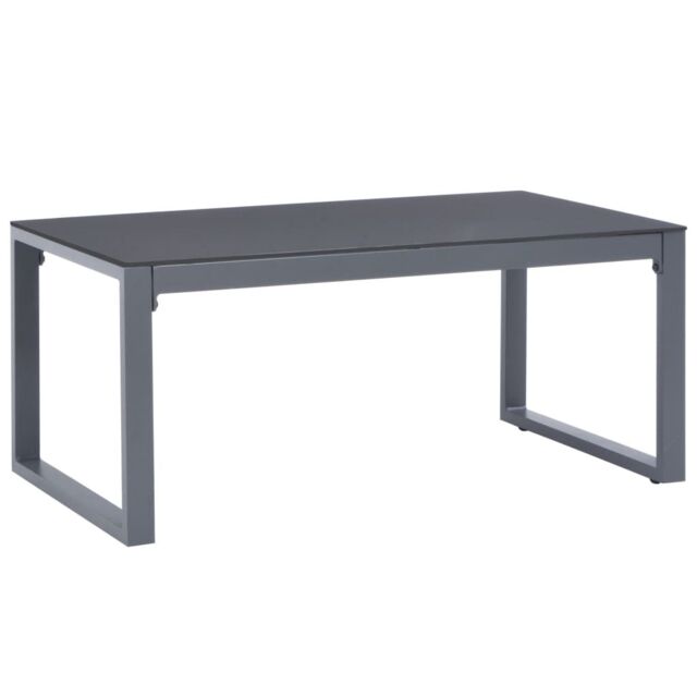 Berkfield Home Coffee Table 90x50x40 cm Aluminium in Grey - Size: 90 x 50 x 40 cm - image 1